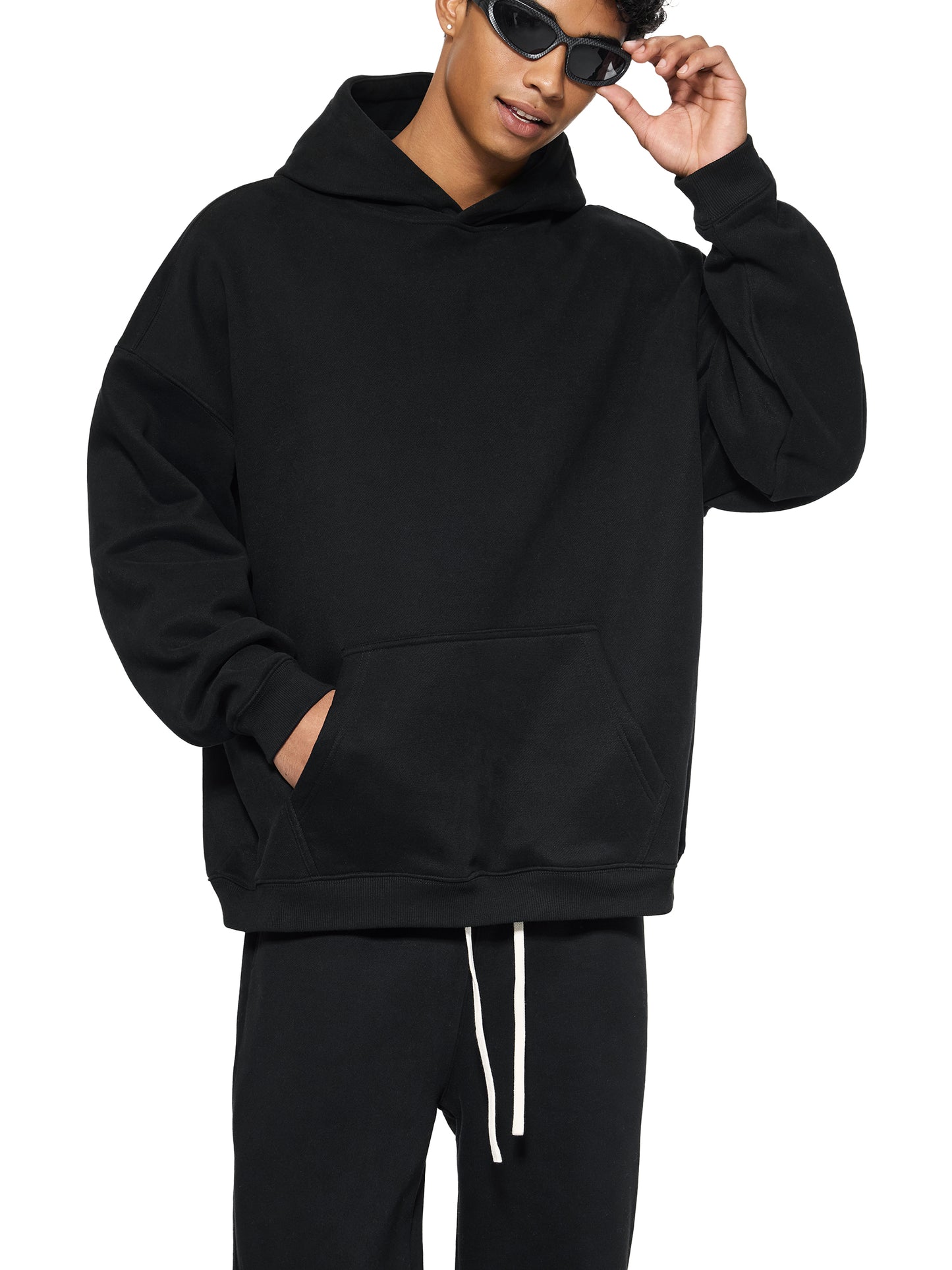 Oversize Fleeced logo Hoodie